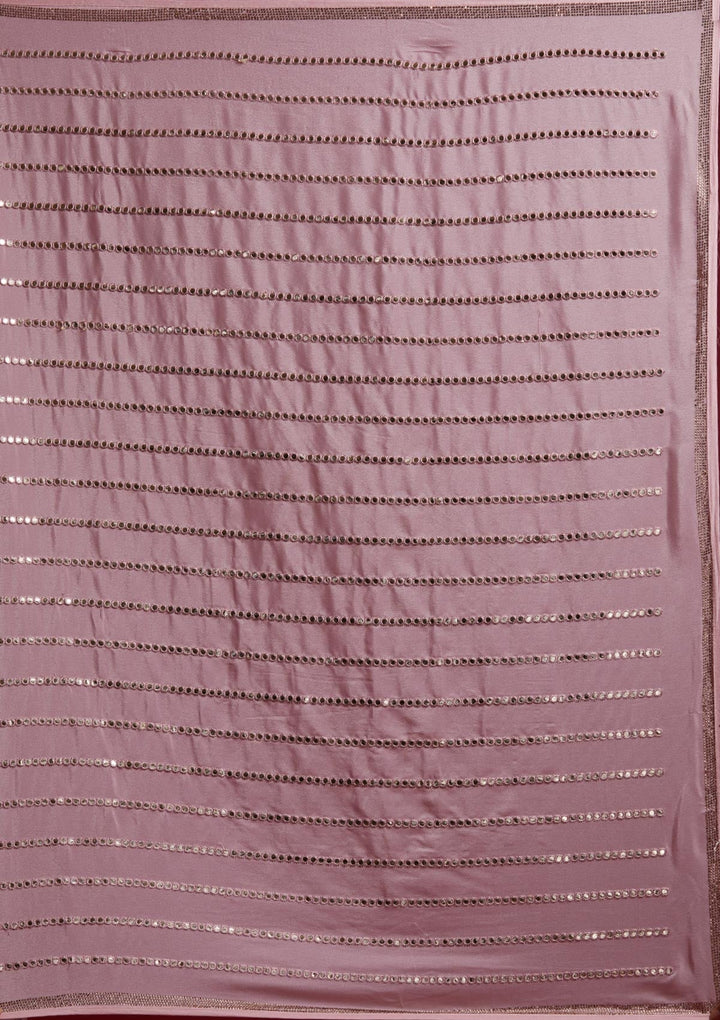 Pink Swarovski Georgette Designer Saree - koskii