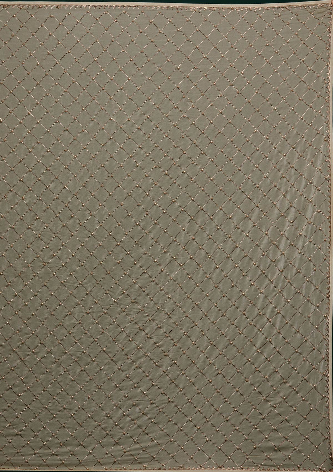 Pista Green Swarovski Shimmer Designer Saree - Koskii