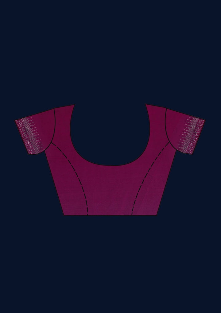 Wine Swarovski Semi Crepe Designer Saree - Koskii