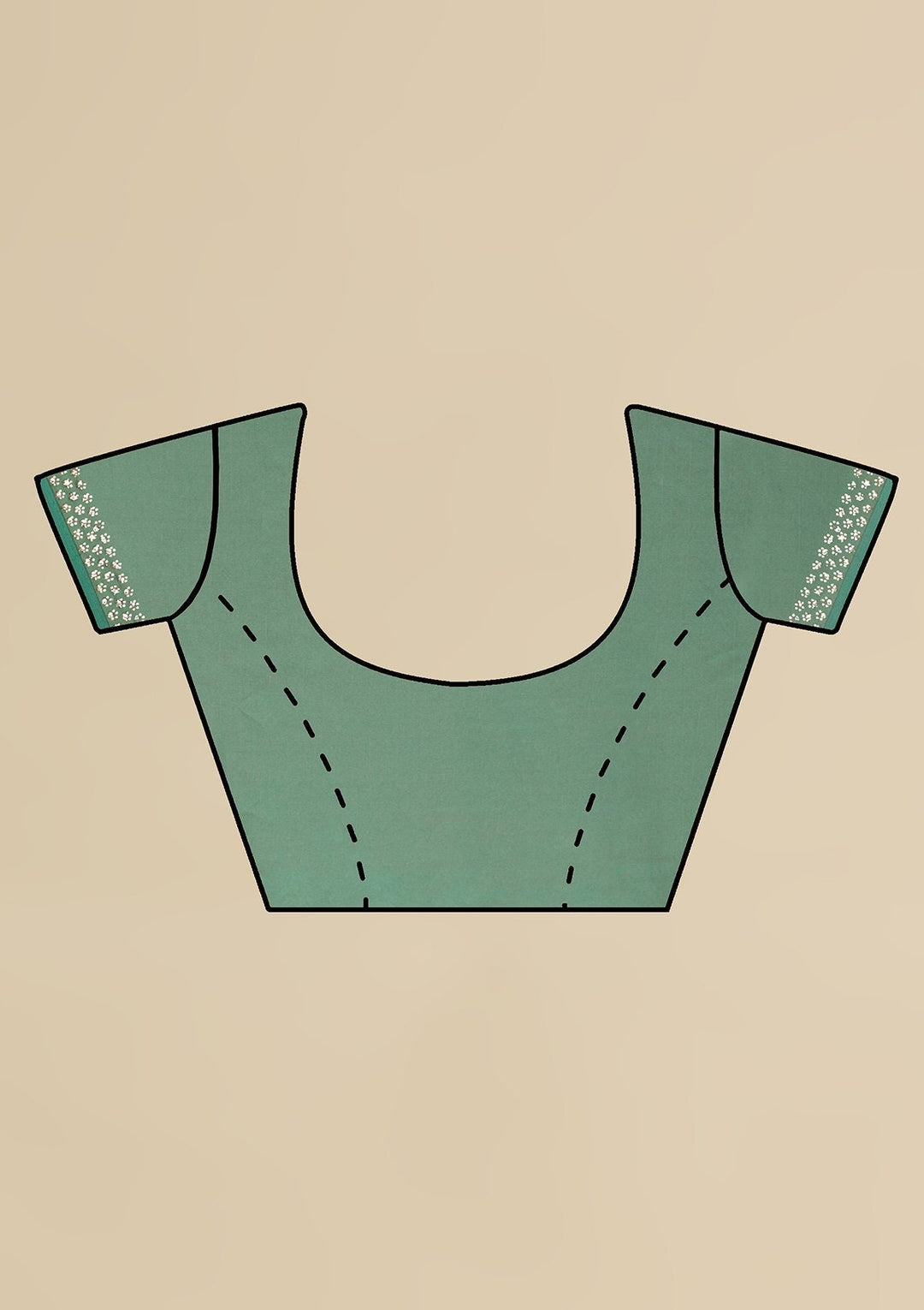 Leaf Green Swarovski  Satin Designer Saree - koskii