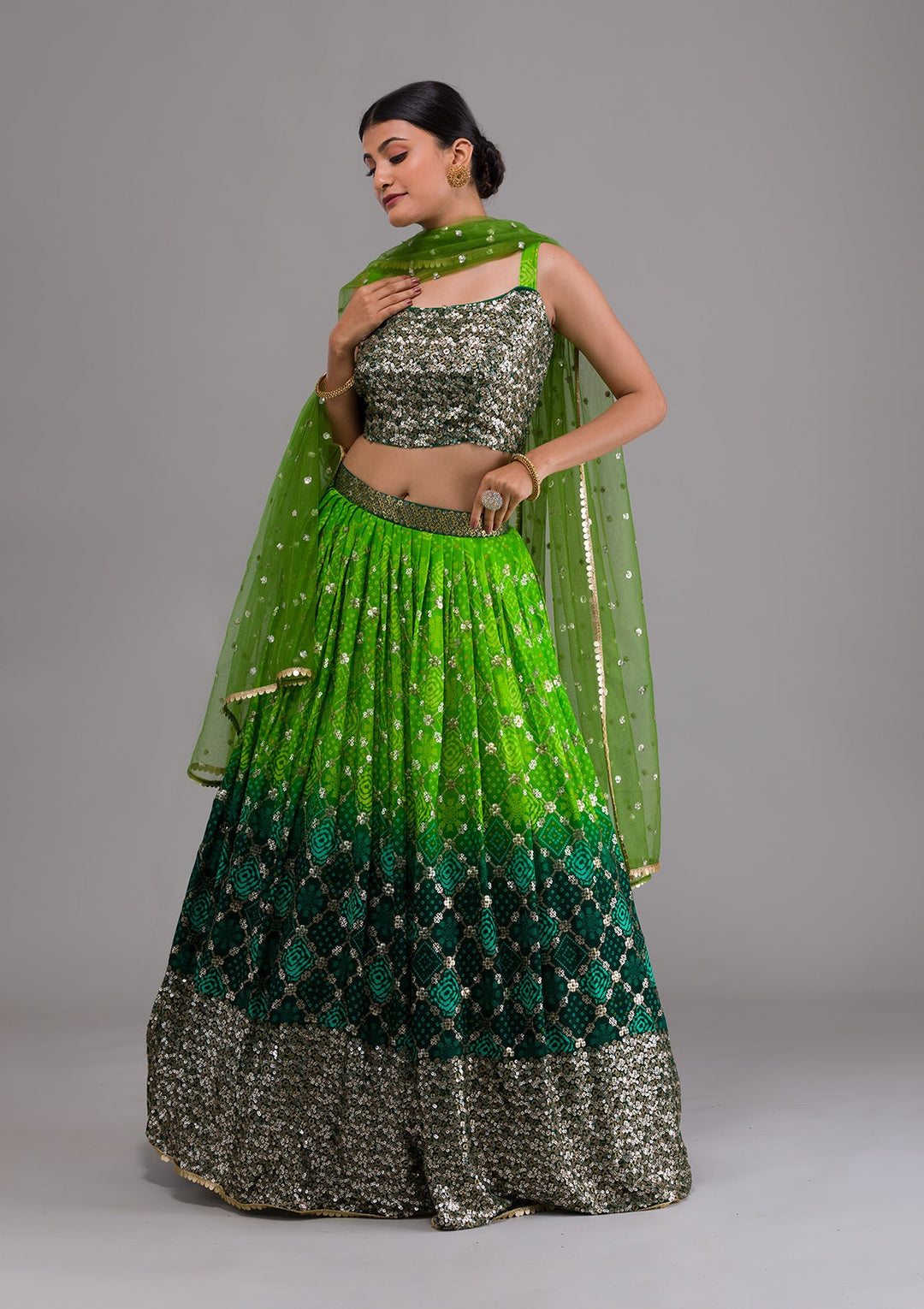 Georgette Lehenga