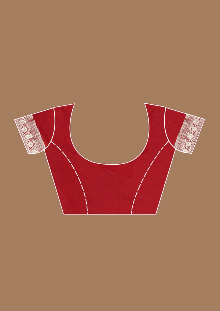 Maroon Zariwork (Gold) Satin Silk Saree