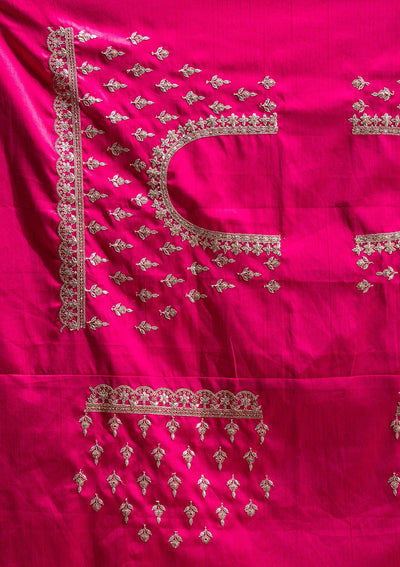 Rani Pink Cording Raw Silk Readymade Lehenga-koskii
