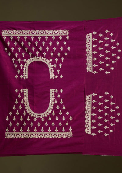 Wine Cording Raw Silk Readymade Lehenga-Koskii