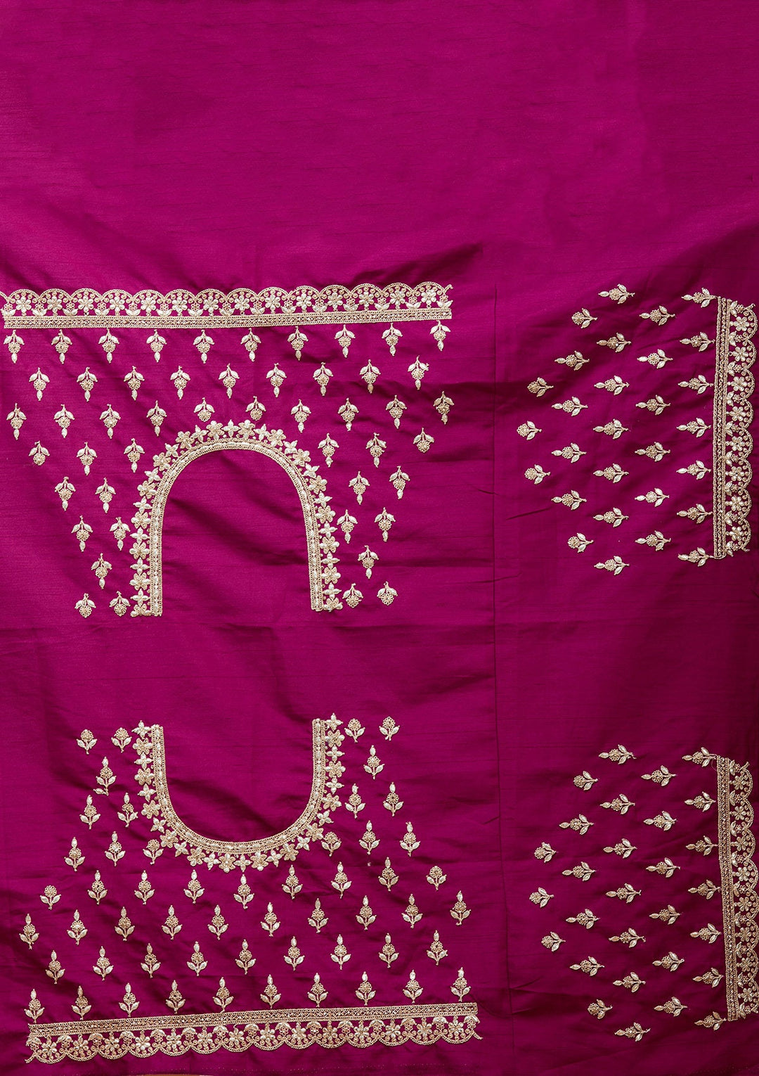 Wine Cording Raw Silk Semi-Stitched Lehenga_Koskii