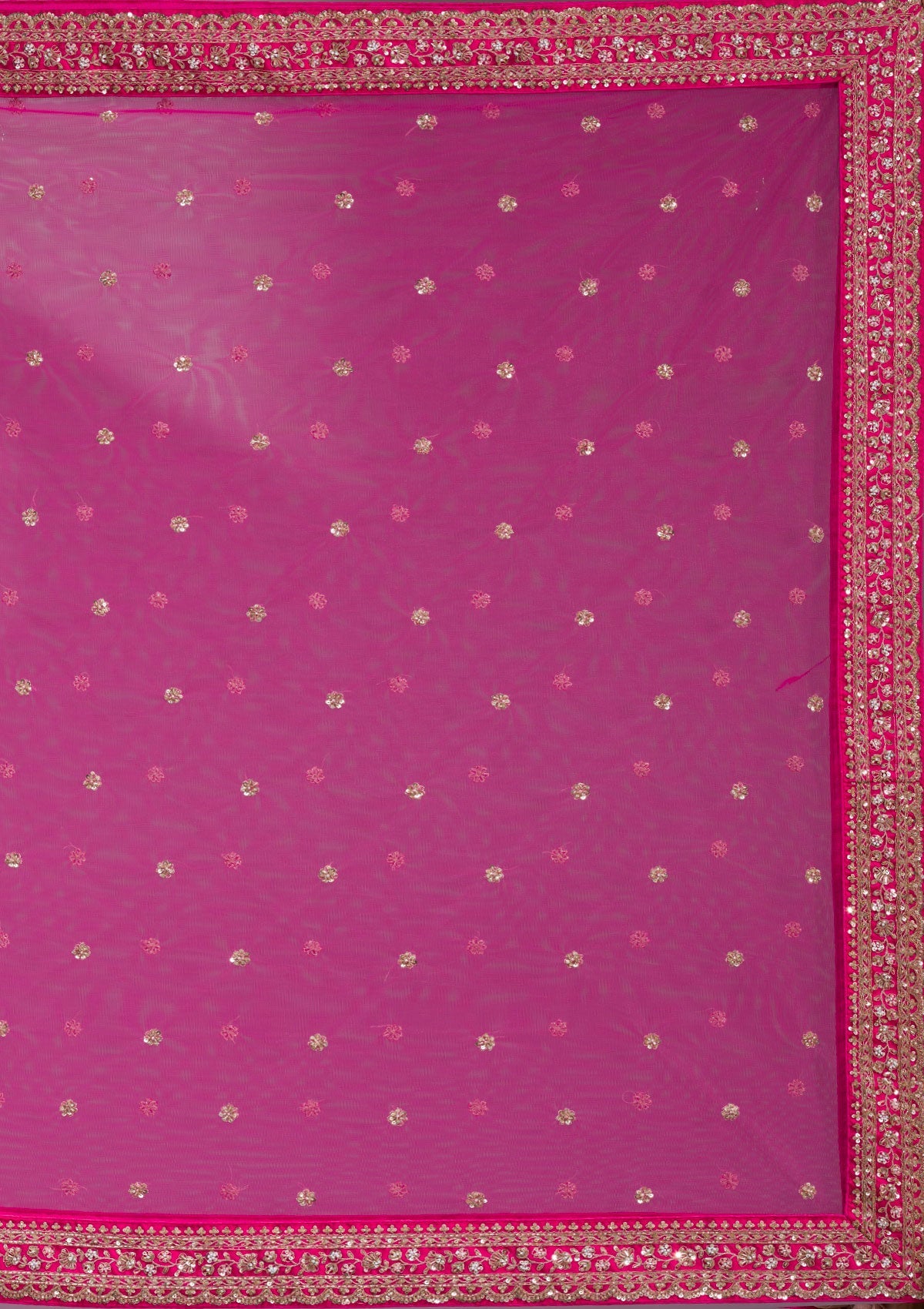 Rani Pink Zardosi Raw Silk Readymade Lehenga-koskii