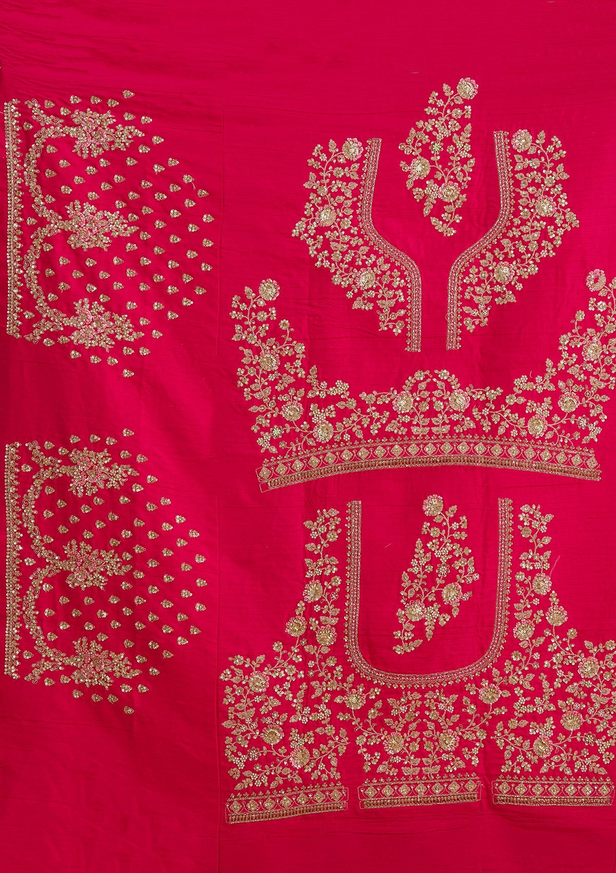 Rani Pink Zardosi Raw Silk Readymade Lehenga-koskii