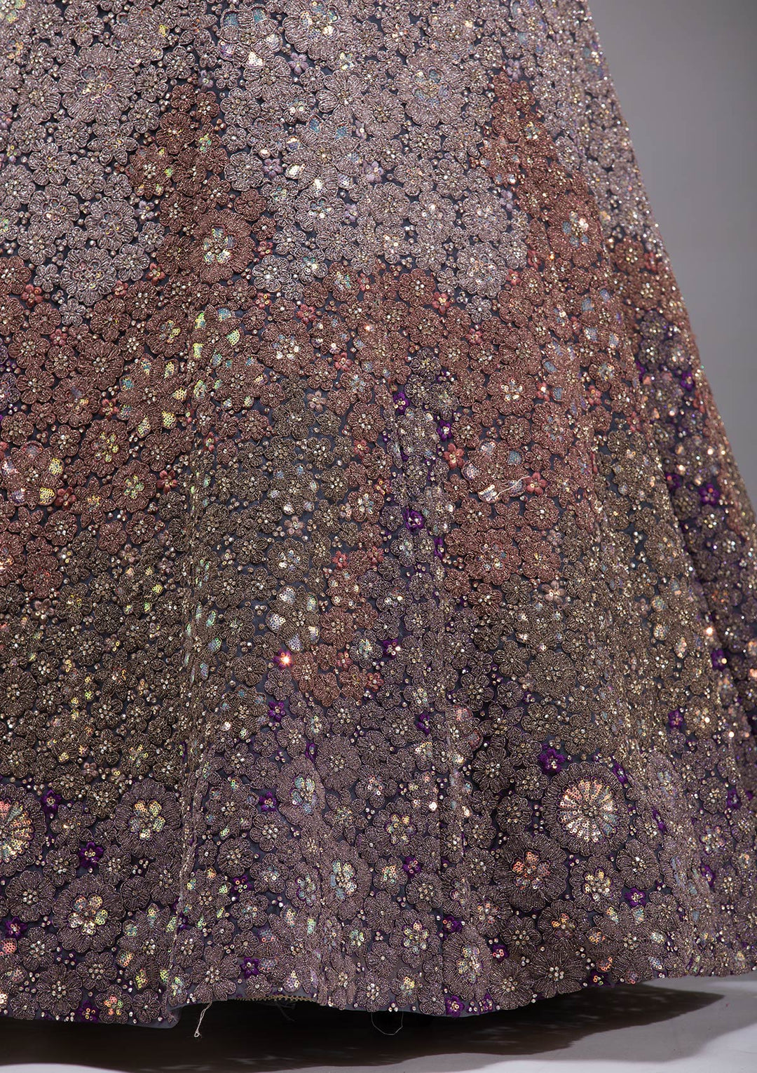 Navy Blue Zariwork Net Readymade Lehenga-koskii