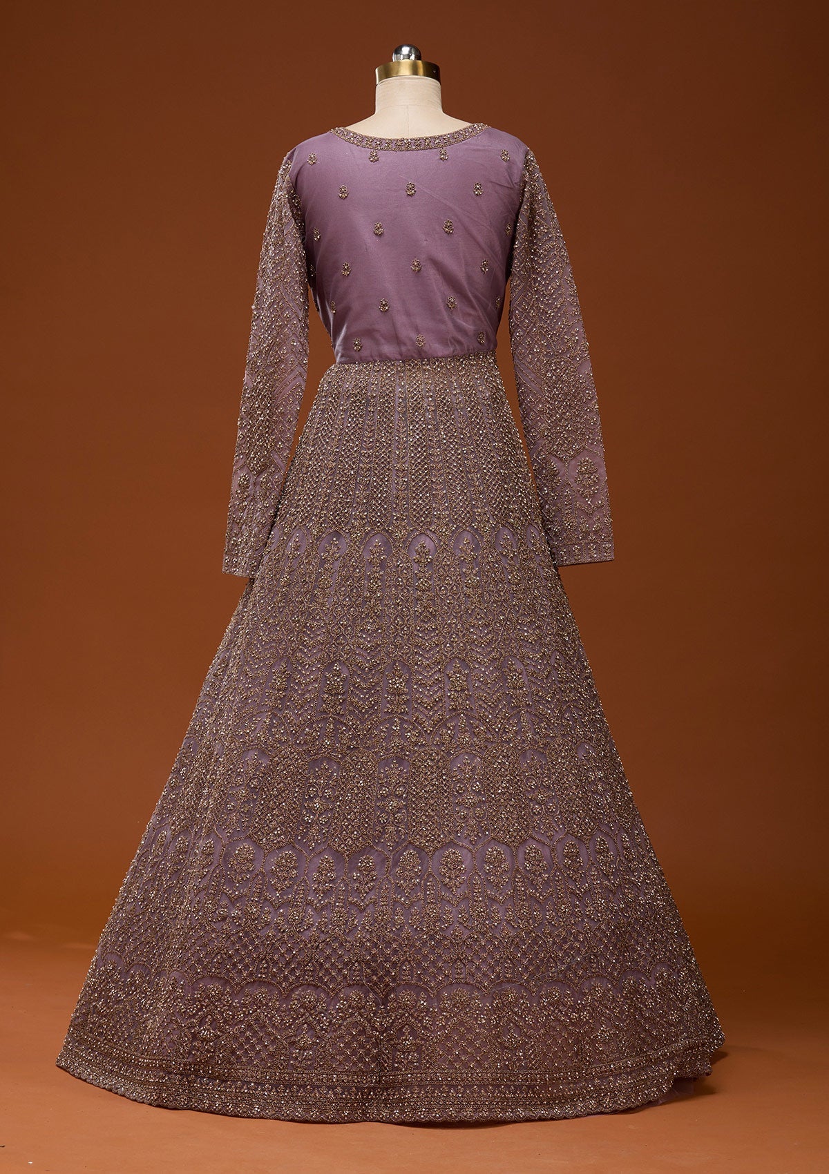 Lavender Zariwork Net Readymade Lehenga_Koskii