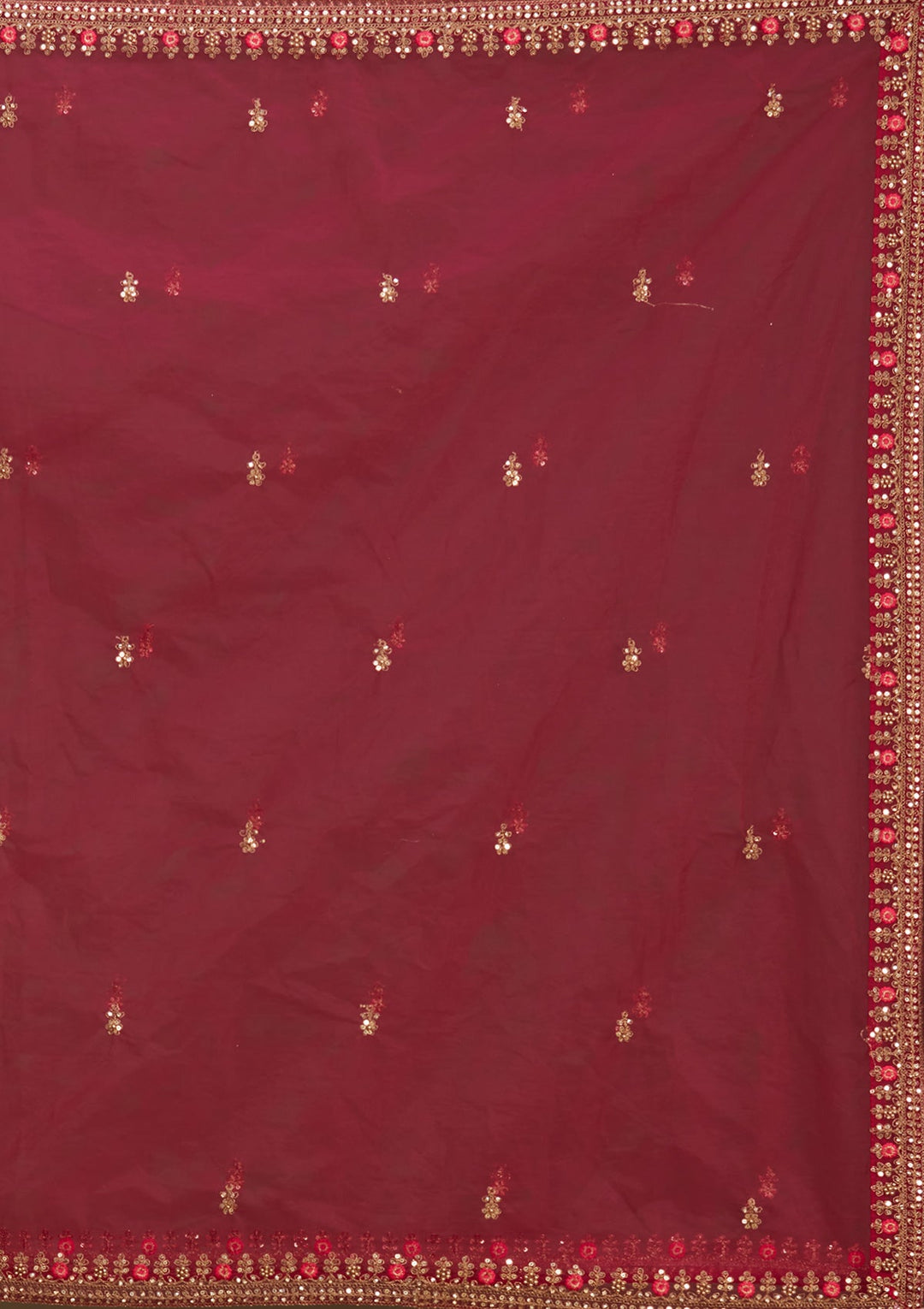 Rani Pink Zariwork (Gold) Net Readymade Lehenga