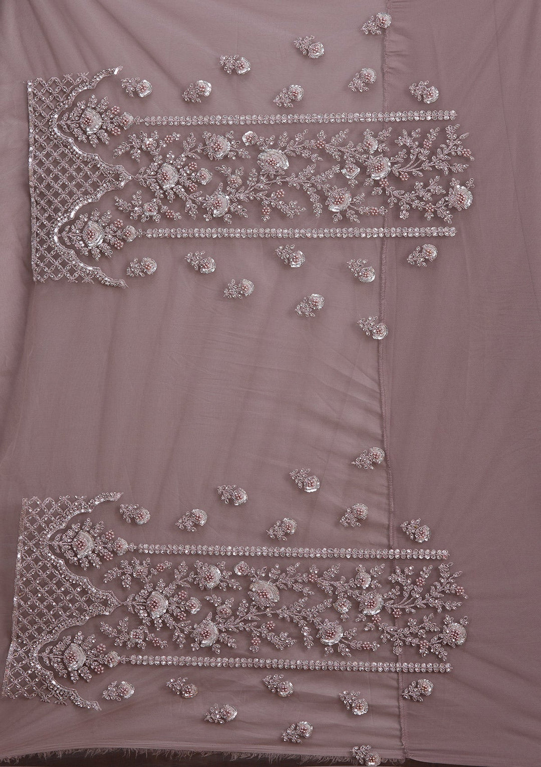 Lavender Cording Net Readymade Lehenga-Koskii