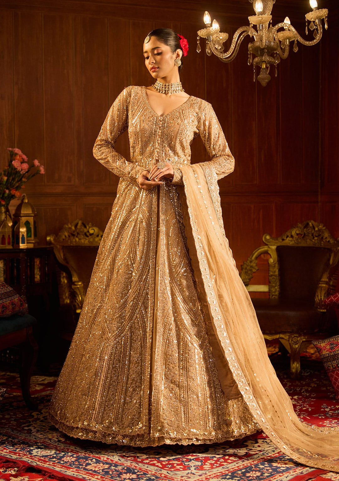 Wine Kashmiri Chinon Unstitched Salwar Suit-koskii