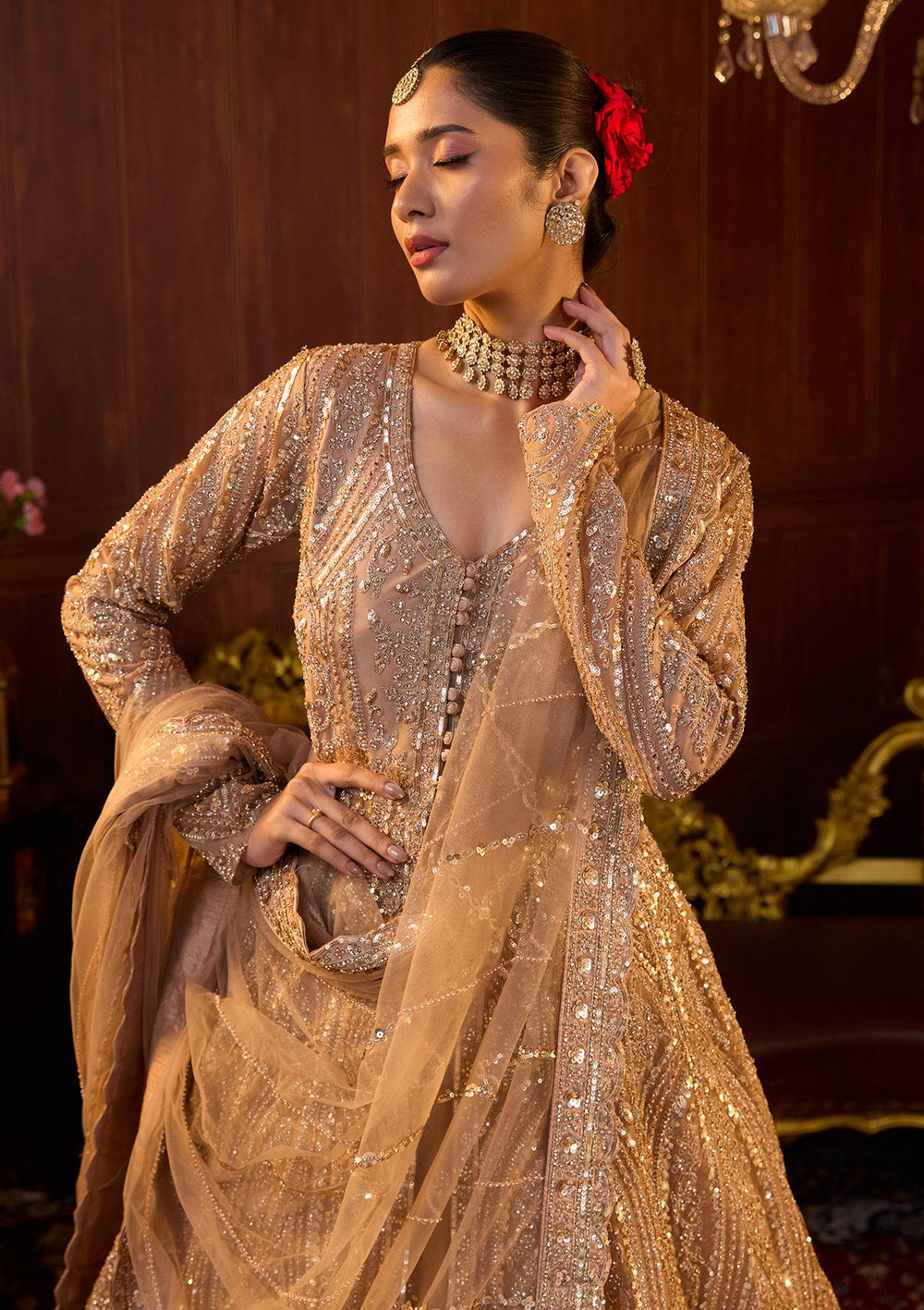 Wine Kashmiri Chinon Unstitched Salwar Suit-koskii