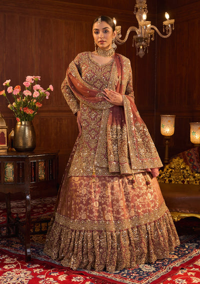 Mauve Cording Georgette Readymade Lehenga-Koskii