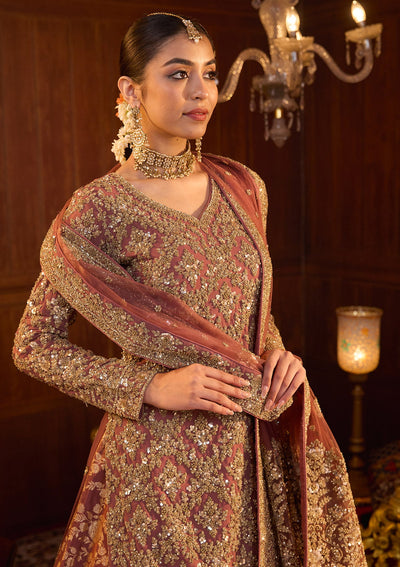Mauve Cording Georgette Readymade Lehenga-Koskii