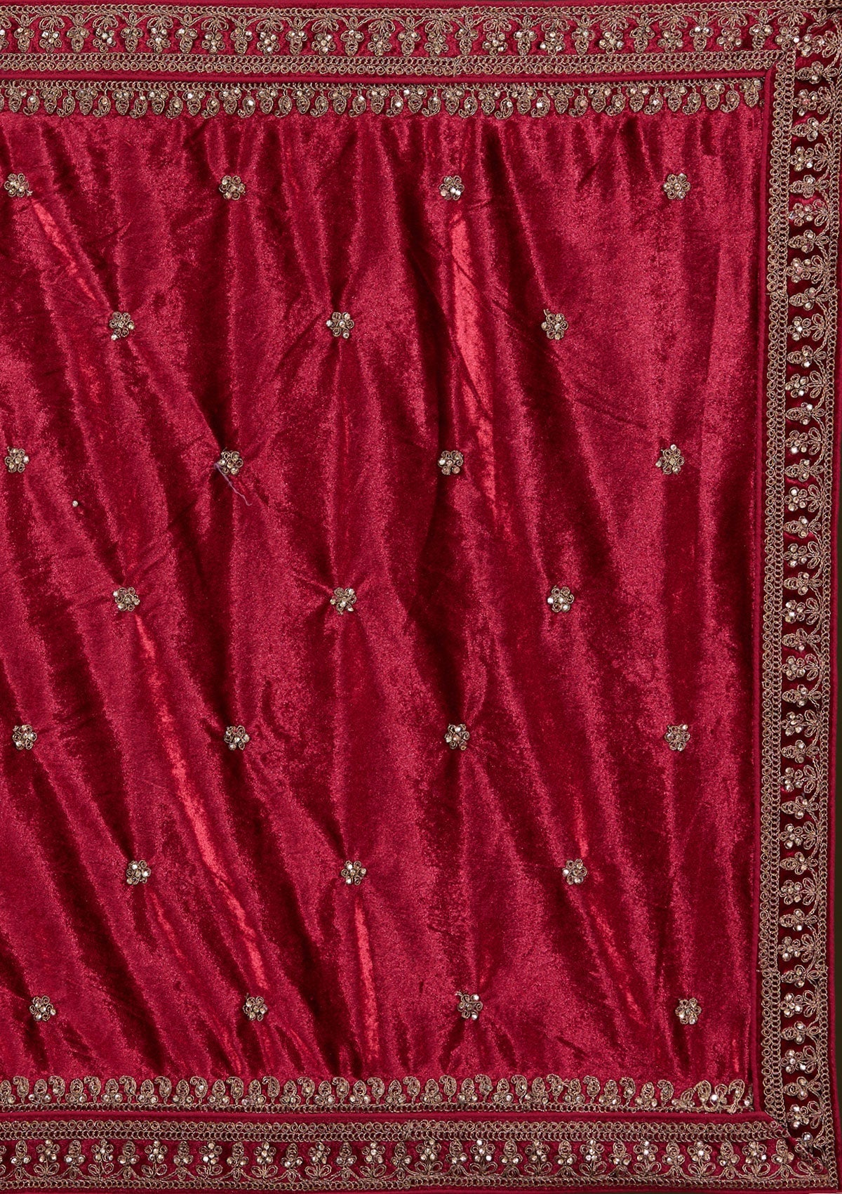 Peacock Blue Cording Velvet Readymade Lehenga-Koskii