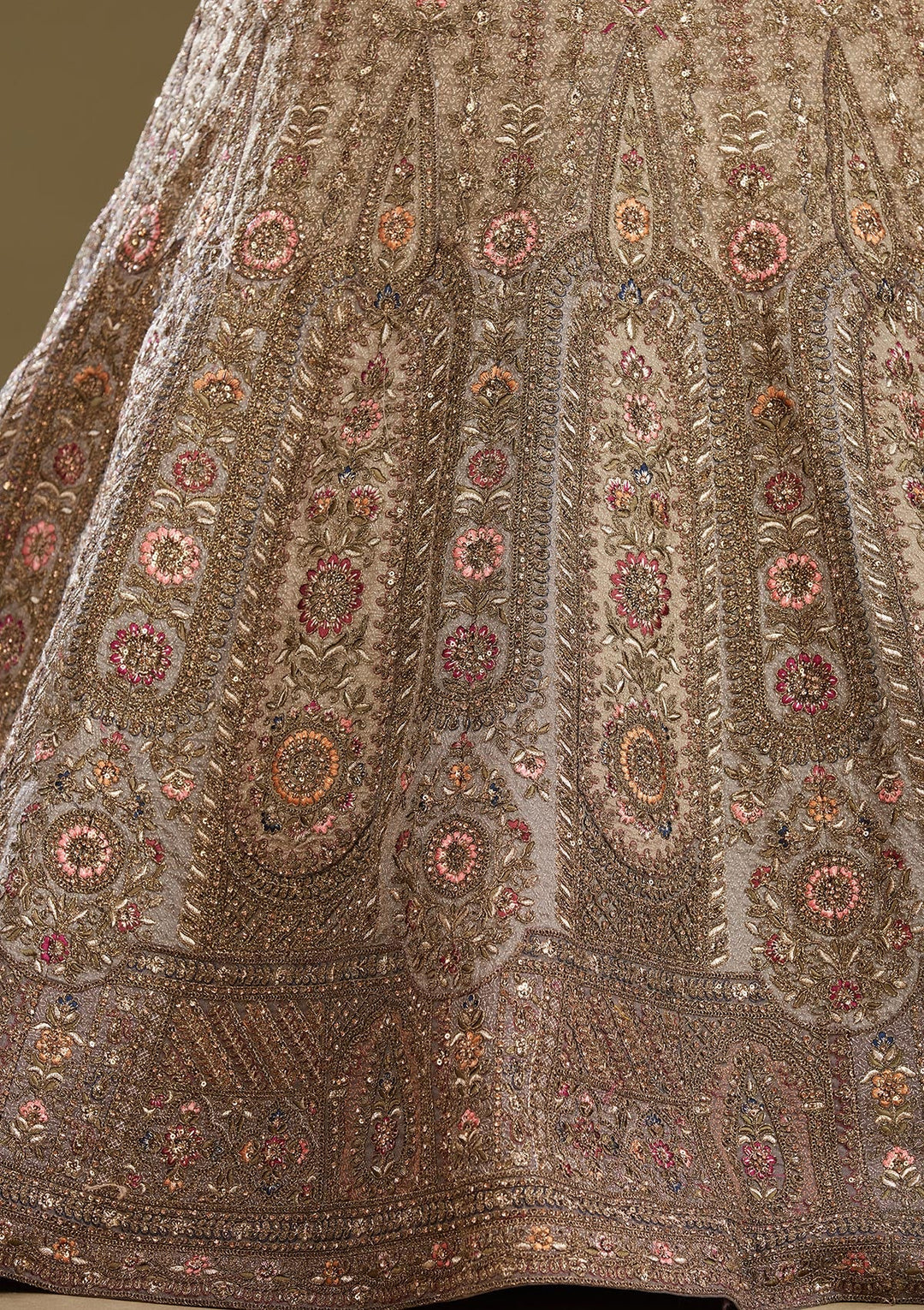 Mehendi Cording Net Readymade Lehenga