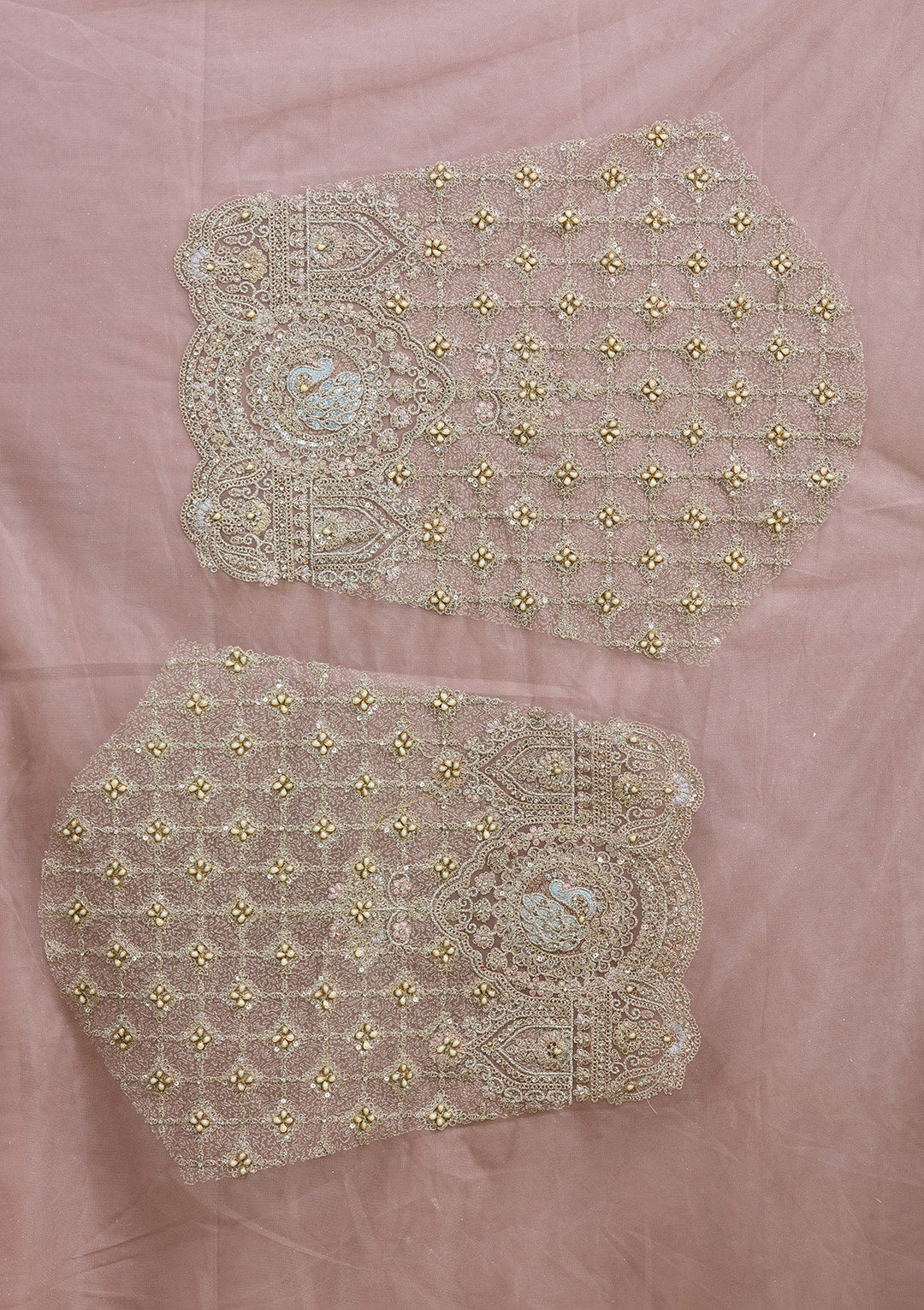 Light Lavender Cording Net Readymade Lehenga