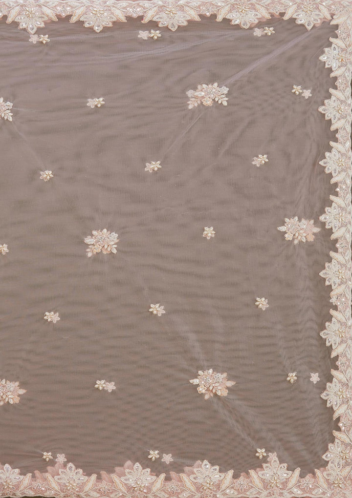 Pink Sequins Net Readymade Lehenga