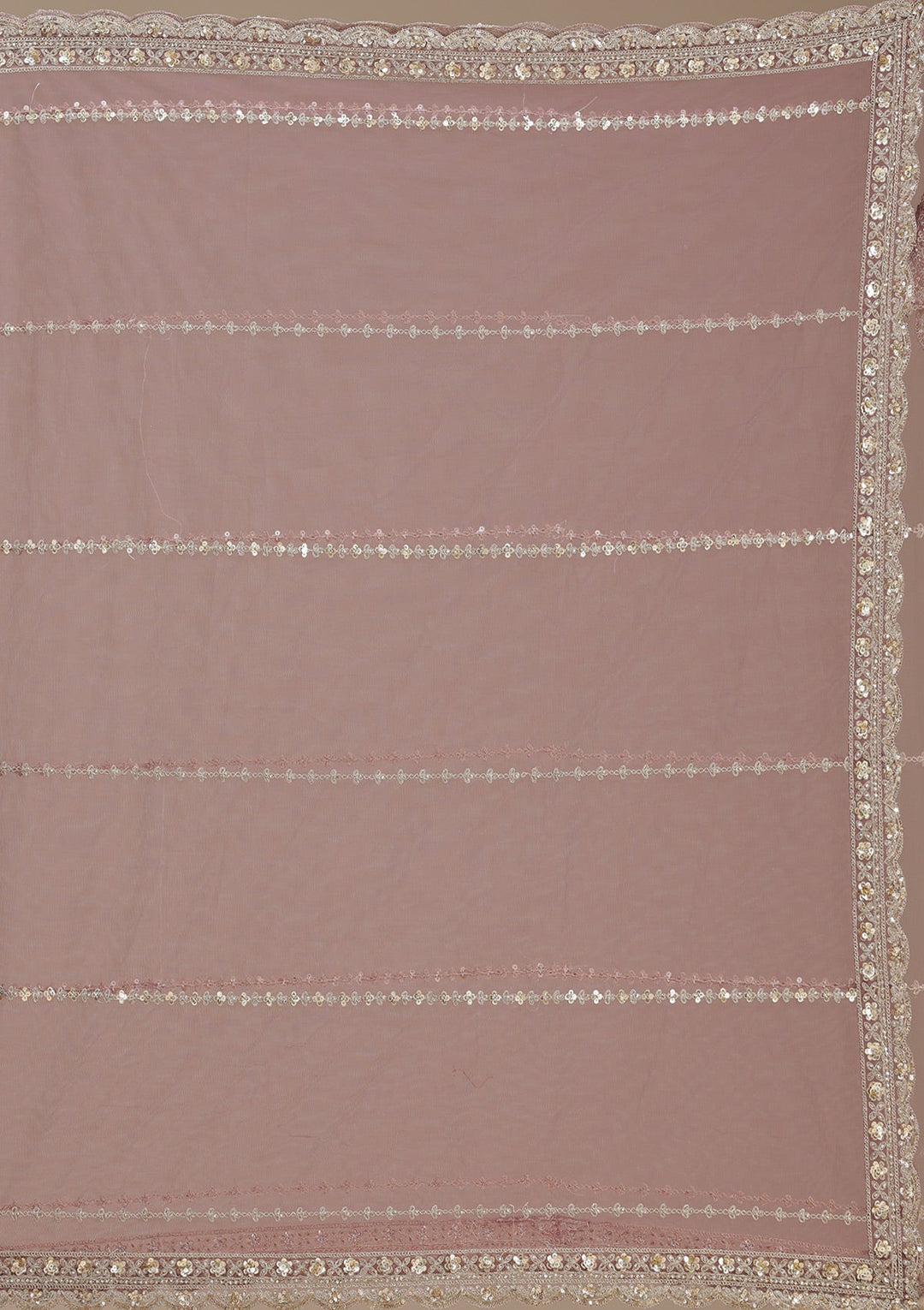 Onion Pink Sequins Net Readymade Lehenga-koskii