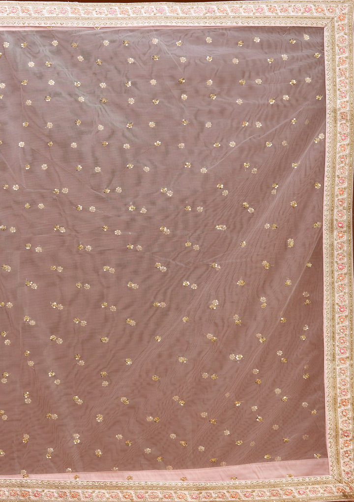 Baby Pink Zardozi (Gold) Raw Silk Readymade Lehenga