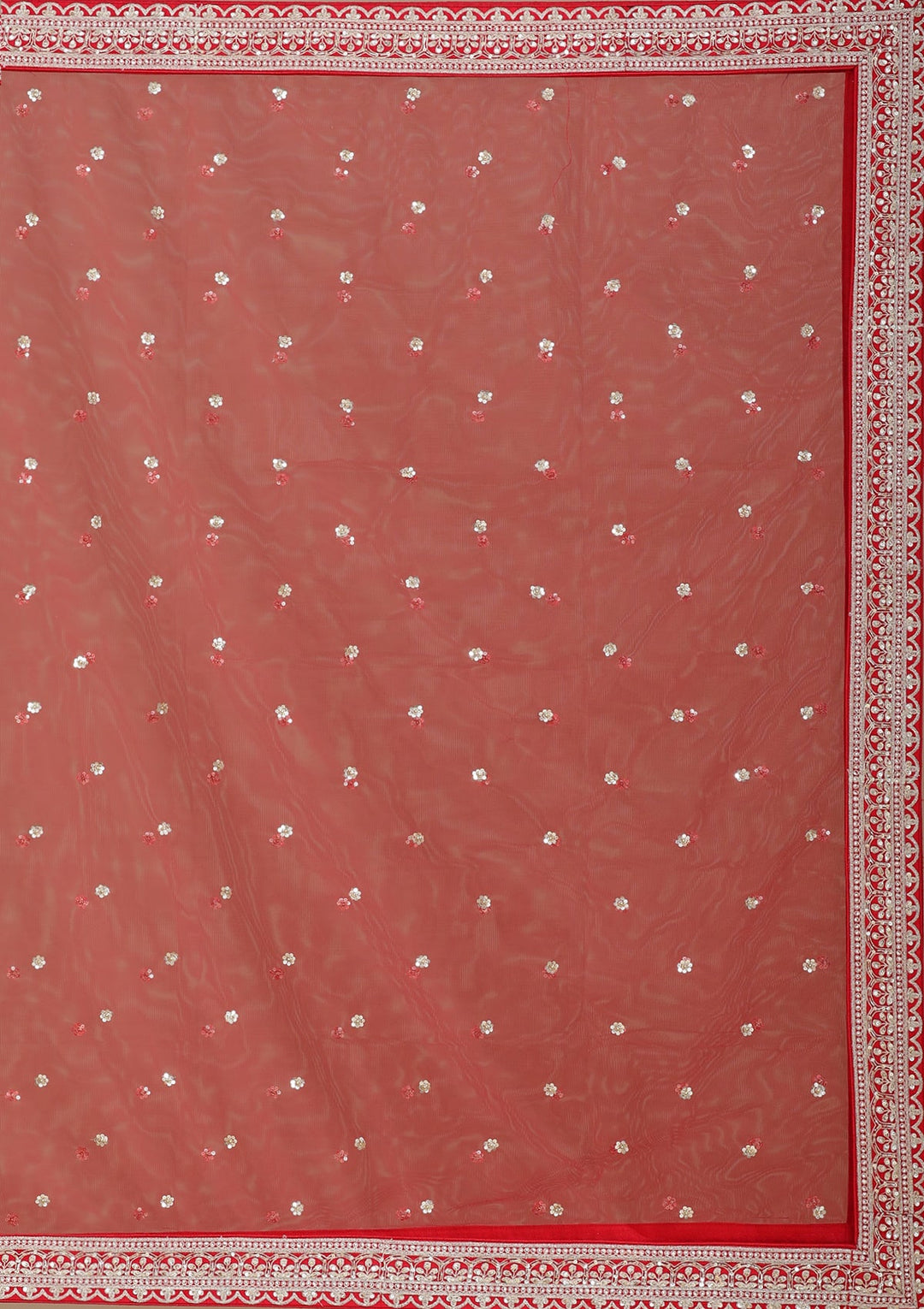 Red Zardozi (Gold) Raw Silk Readymade Lehenga-koskii