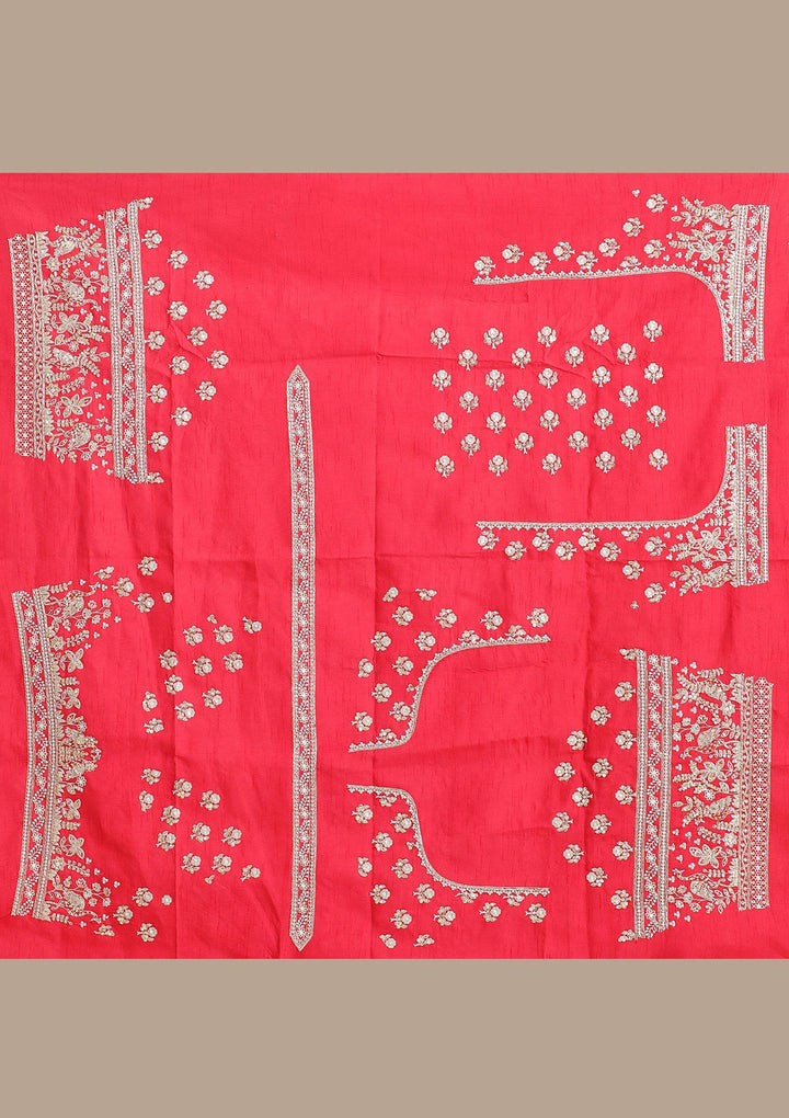 Maroon Zardozi (Gold) Raw Silk Readymade Lehenga-koskii