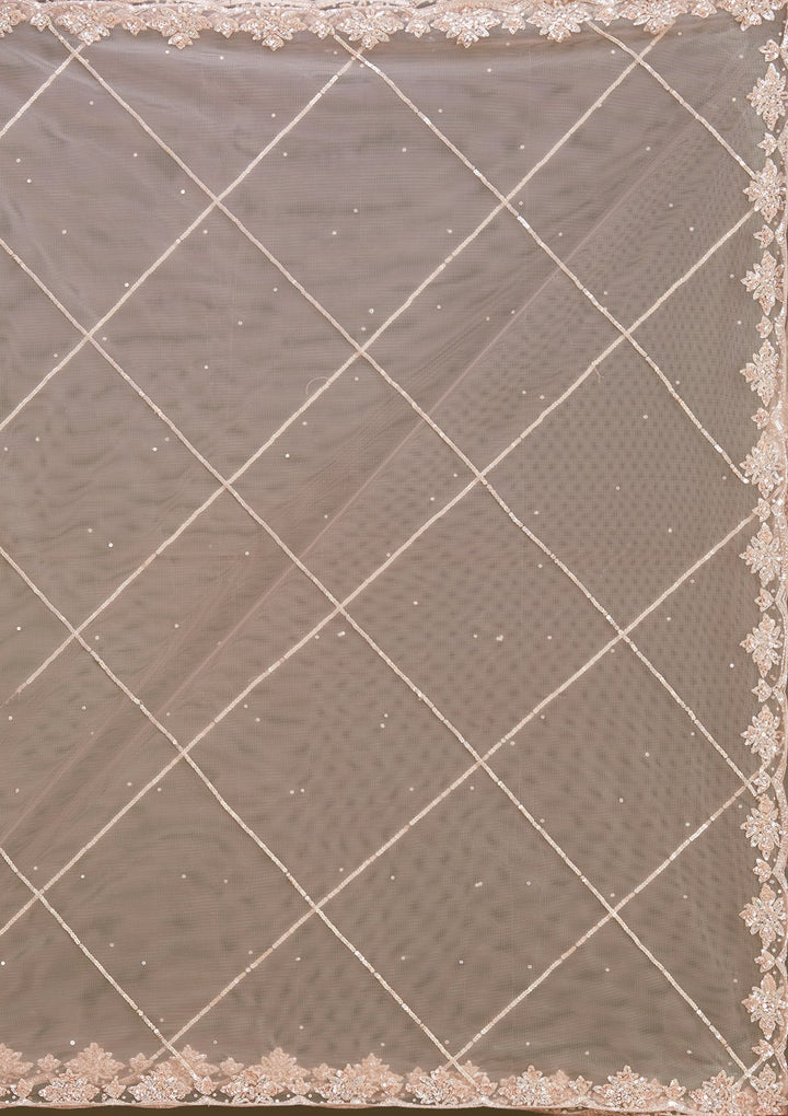 Gold Sequins Net Readymade Lehenga