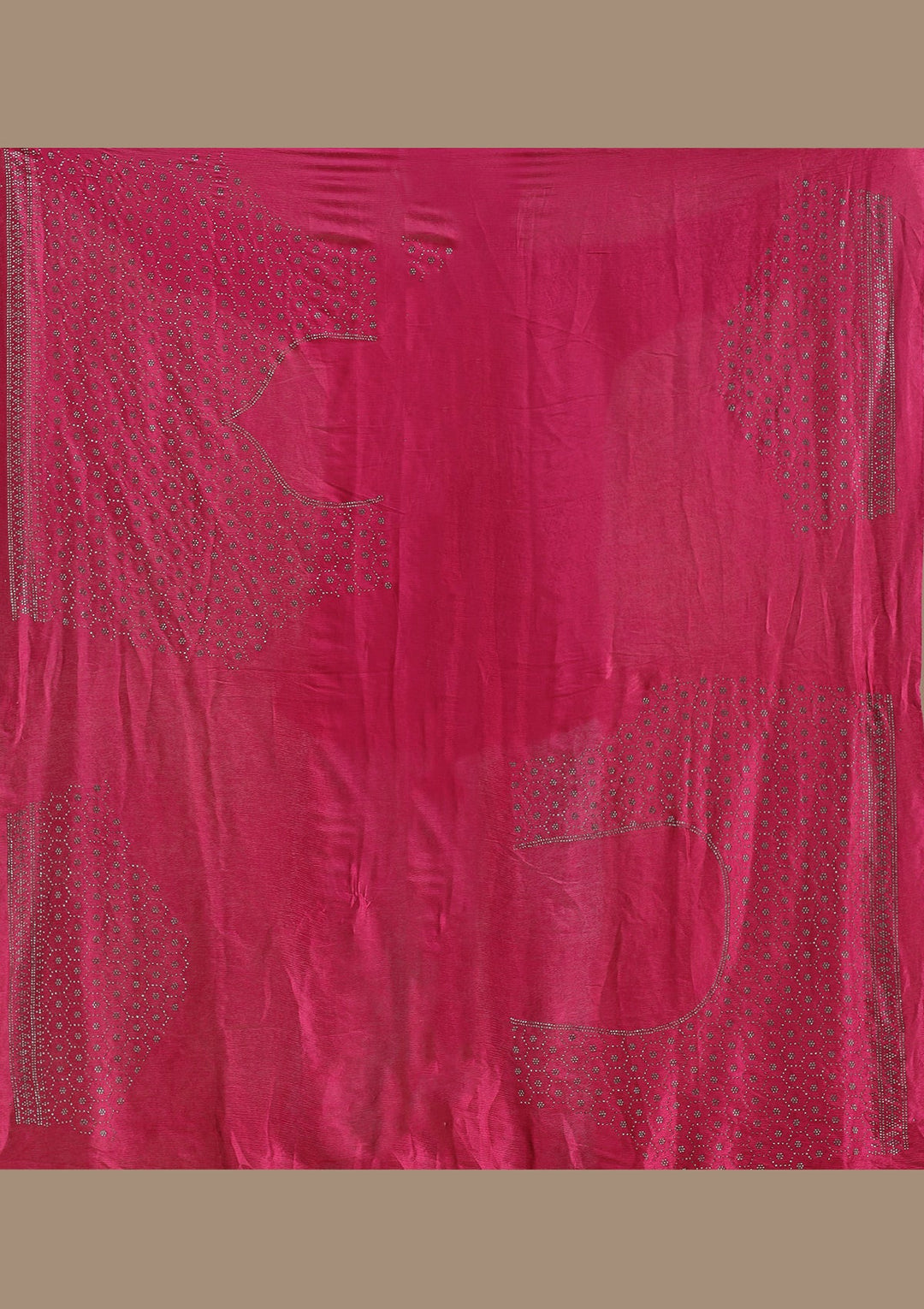 Rani Pink Sequins Semi Crepe Semi-Stitched Lehenga