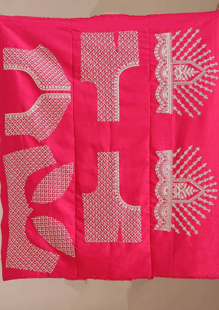 Rani Pink Cording Raw Silk Readymade Lehenga-koskii
