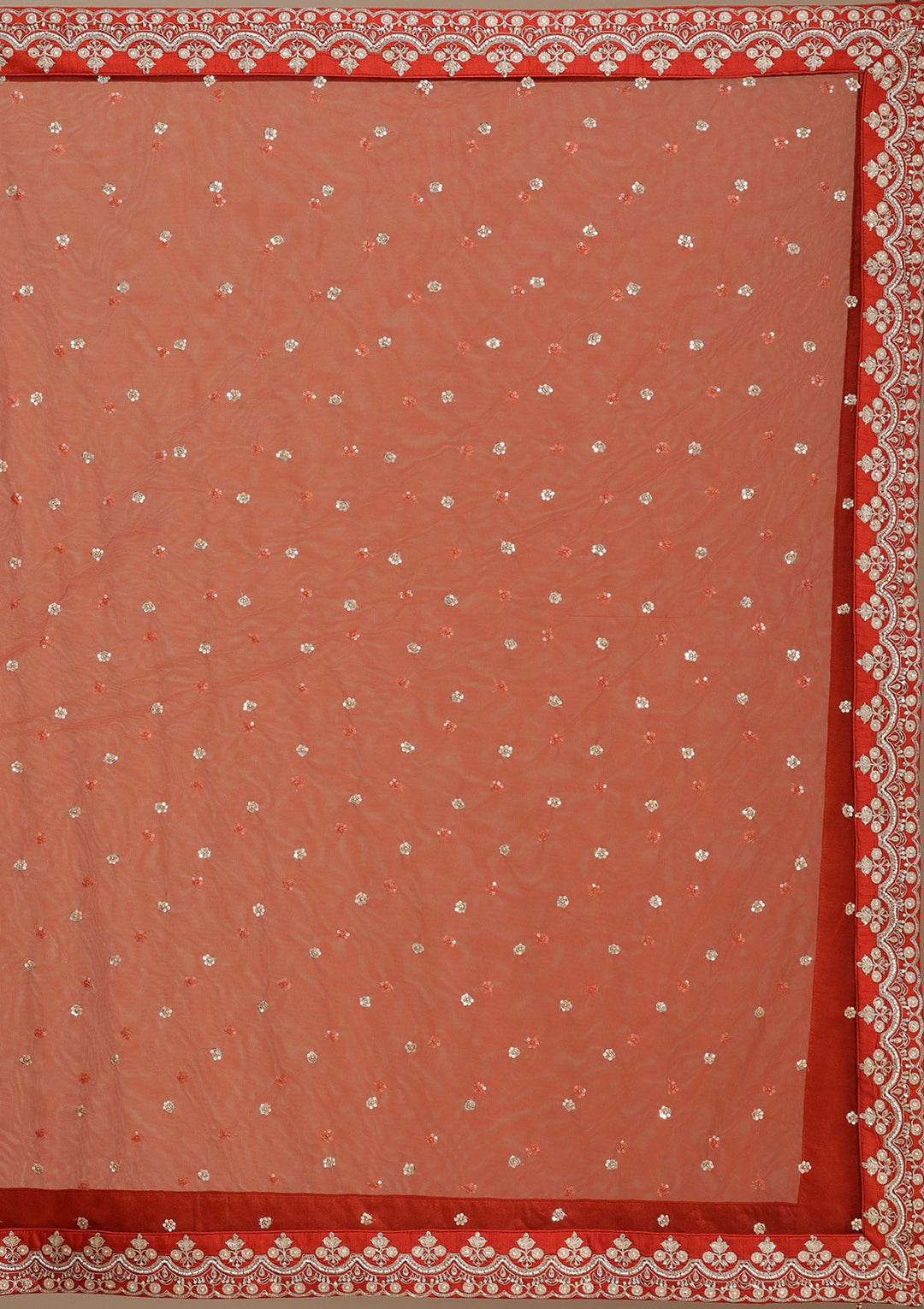 Rust Zardozi (Gold) Raw Silk Readymade Lehenga-koskii