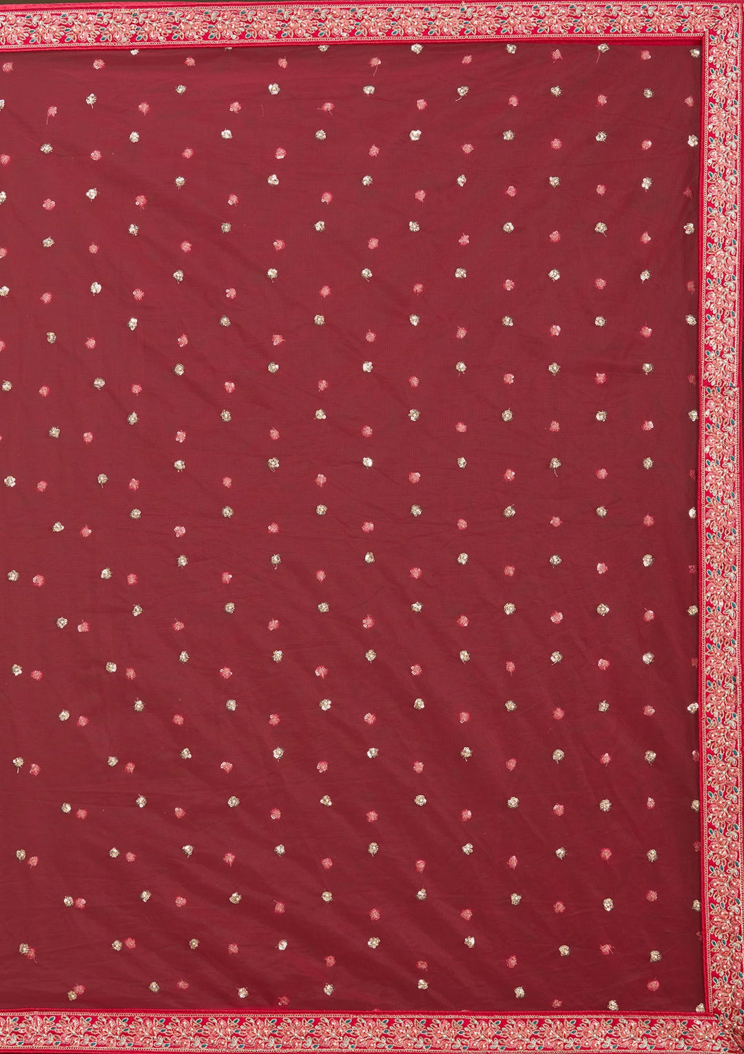 Rani Pink Cording Raw Silk Readymade Lehenga