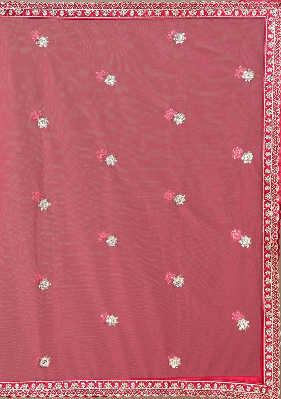 Rani Pink Cording Raw Silk Readymade Lehenga-koskii