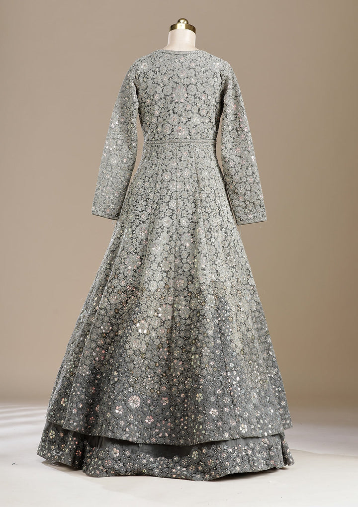 Mehendi Cording Net Readymade Lehenga-koskii