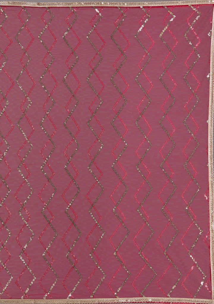 Rani Pink Stonework Georgette Readymade Lehenga-Koskii