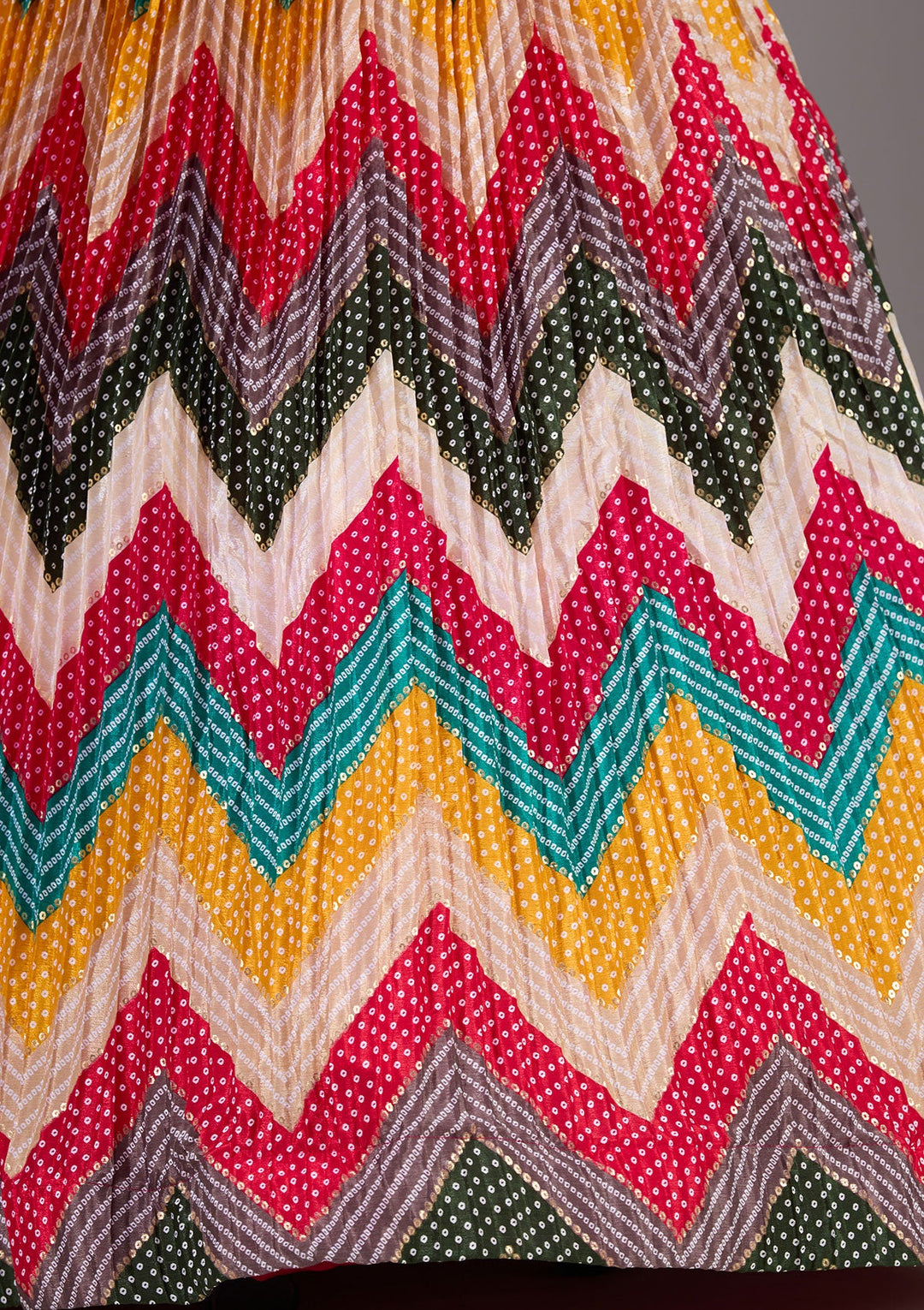 Rani Pink Stonework Georgette Readymade Lehenga-Koskii