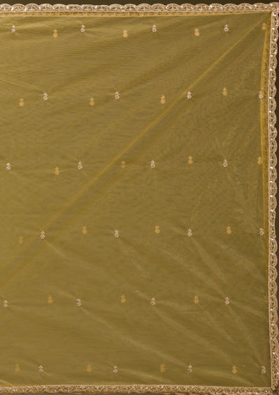 Mehendi Sequins Net Readymade Lehenga-koskii