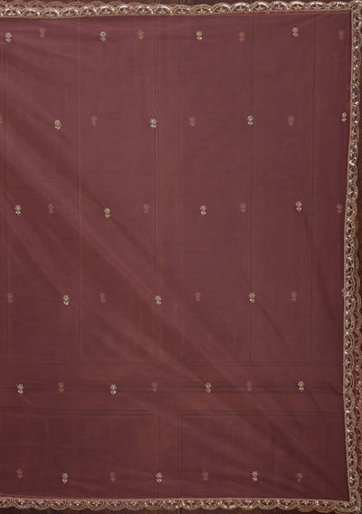 Onion Pink Sequins Net Readymade Lehenga-Koskii