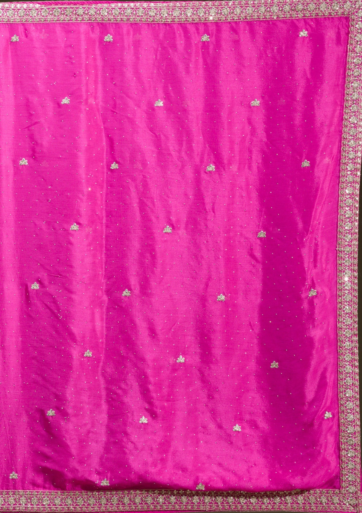 Rani Pink Zariwork Semi Crepe Readymade Lehenga-koskii
