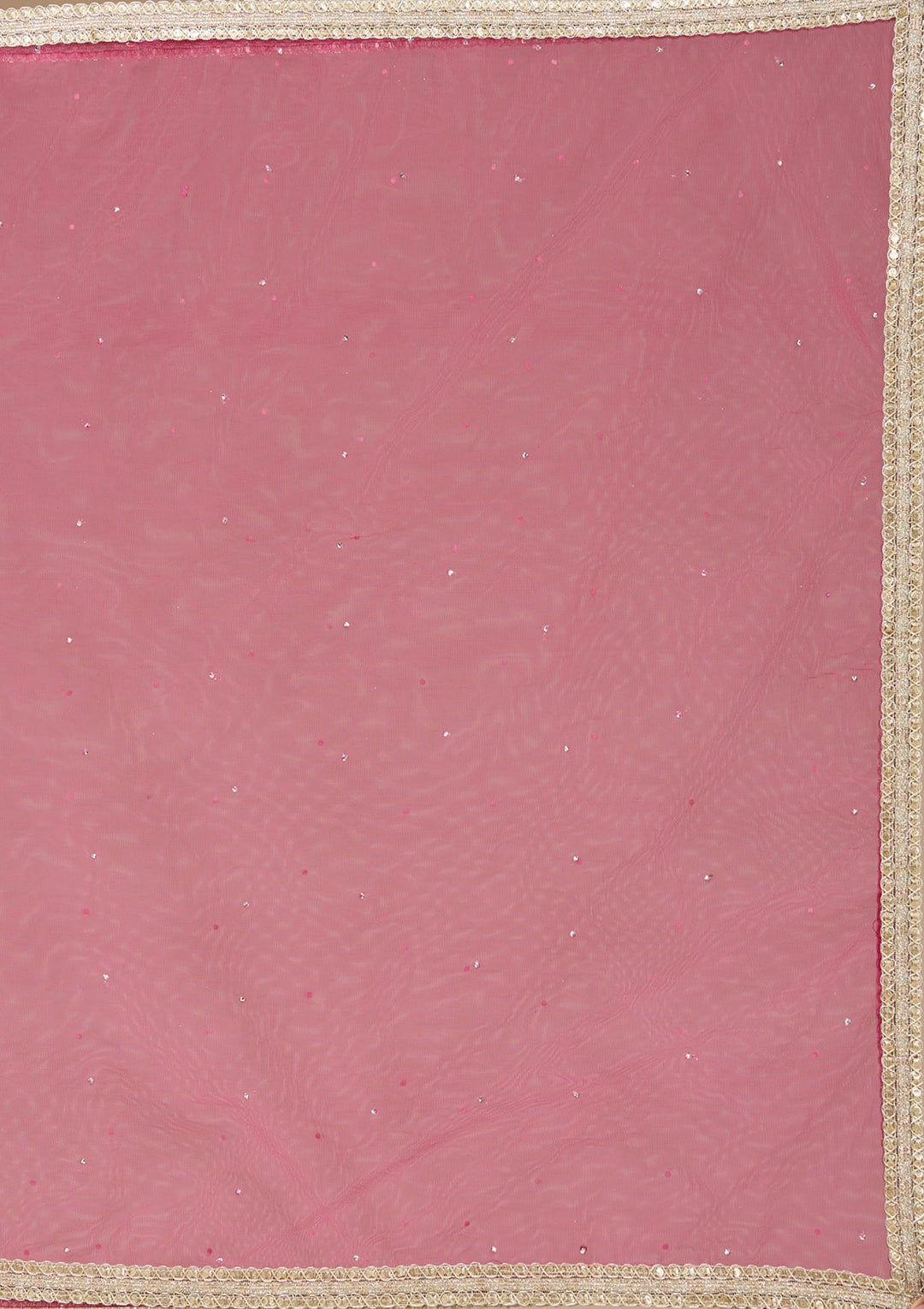 Magenta Pink Mirrorwork Soft Raw Silk Readymade Lehenga-koskii