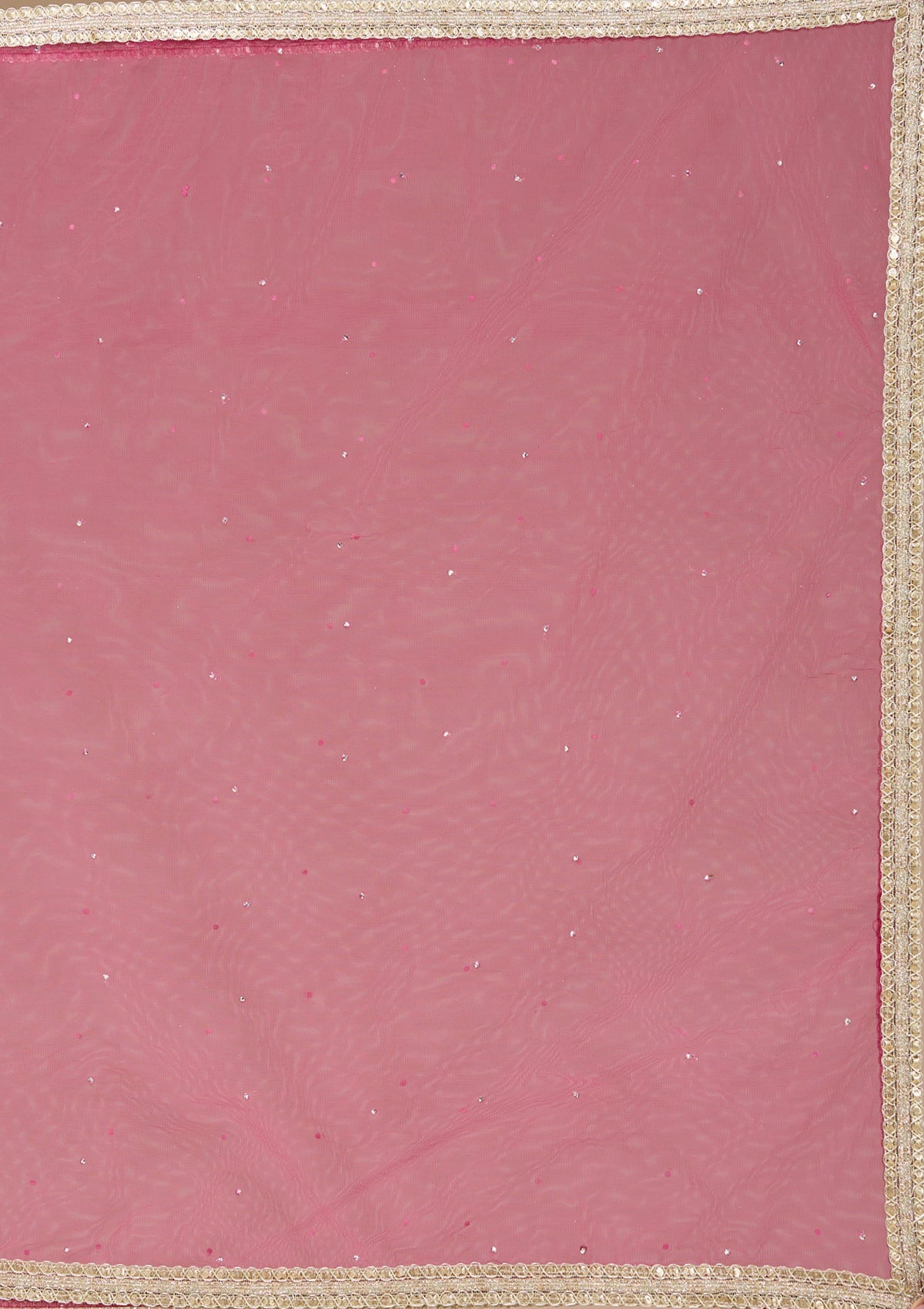 Magenta Pink Mirrorwork Soft Raw Silk Readymade Lehenga-koskii