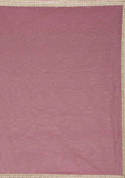 Purple Mirrorwork Soft Raw Silk Readymade Lehenga-koskii