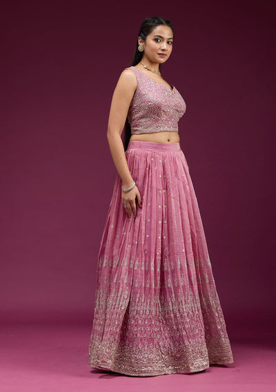 Pista Green Stonework Semi Crepe Unstitched Salwar Suit-koskii