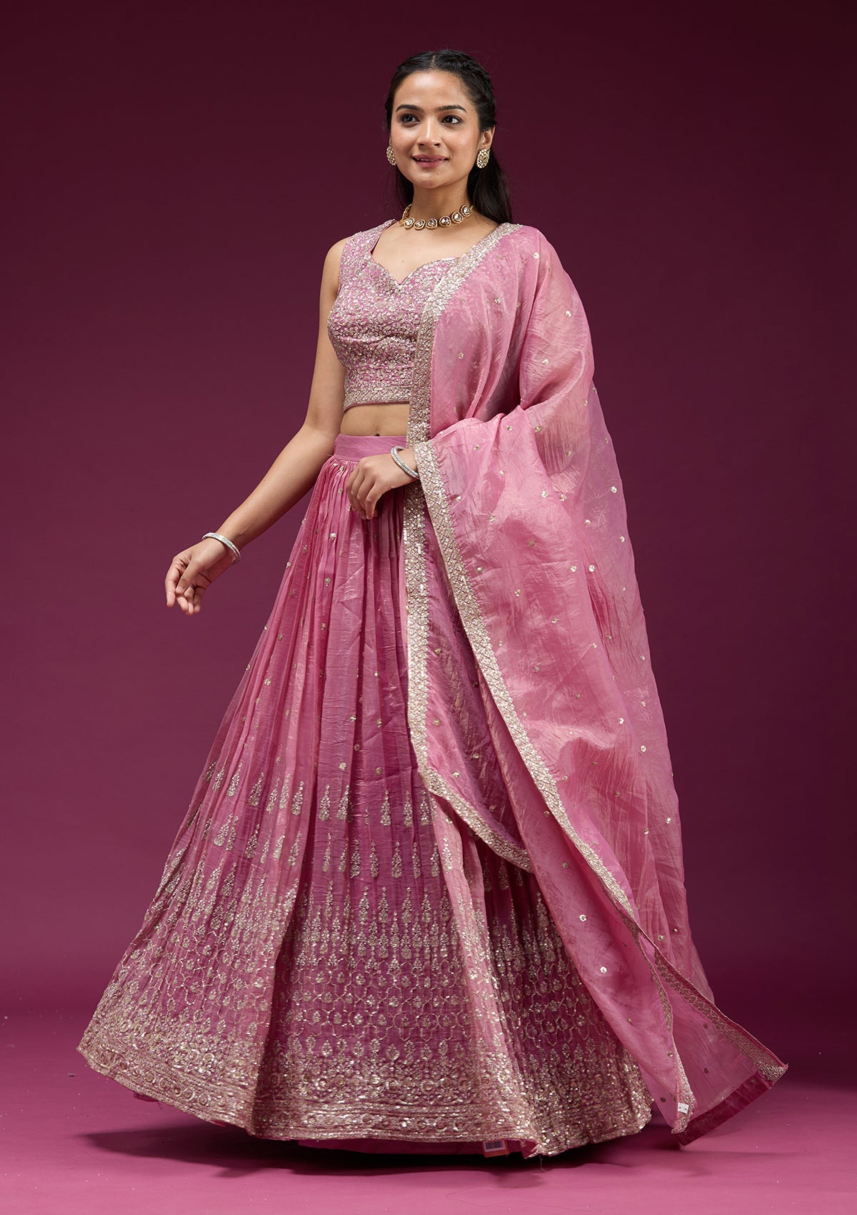 Sky Blue Stonework Semi Crepe Unstitched Salwar Suit-koskii