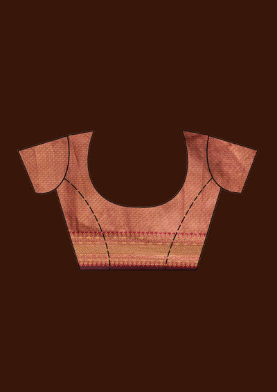 Beige  Banarasi Readymade Lehenga-Koskii