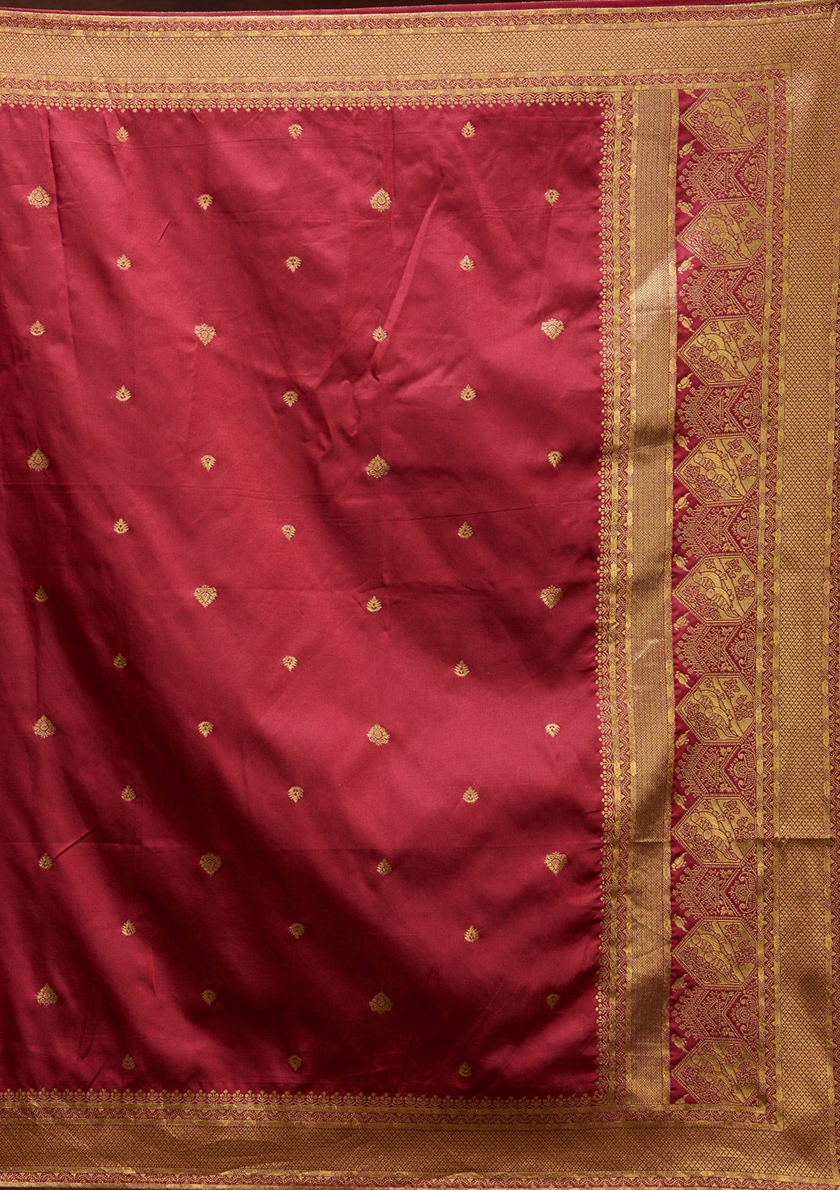 Beige  Banarasi Readymade Lehenga-Koskii