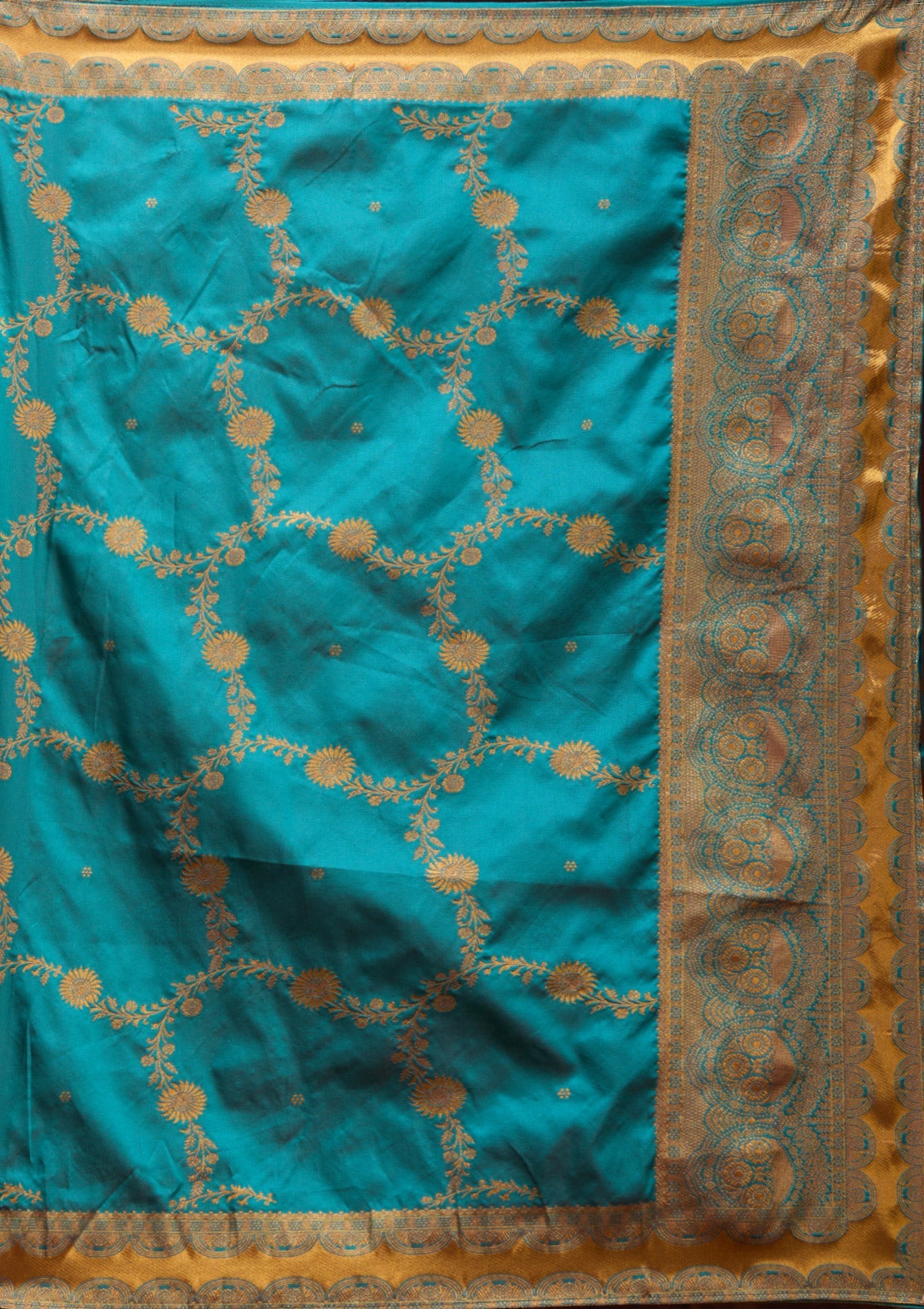 Beige  Banarasi Readymade Lehenga-Koskii