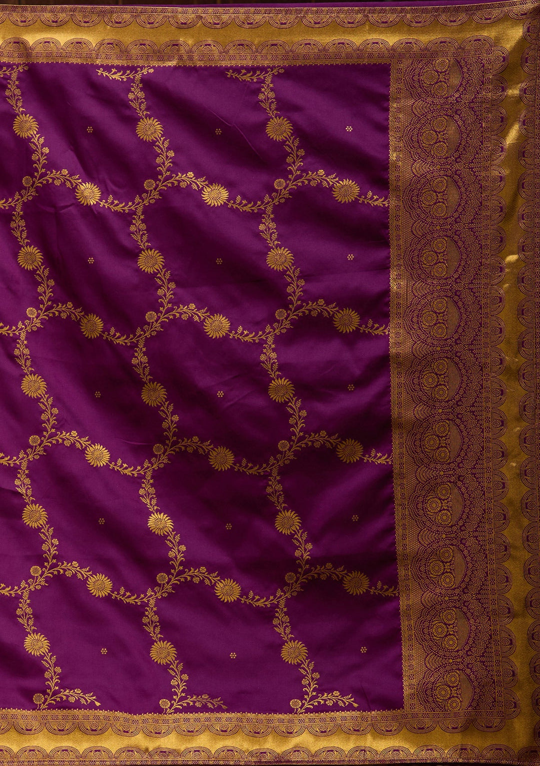 Beige  Banarasi Readymade Lehenga-Koskii