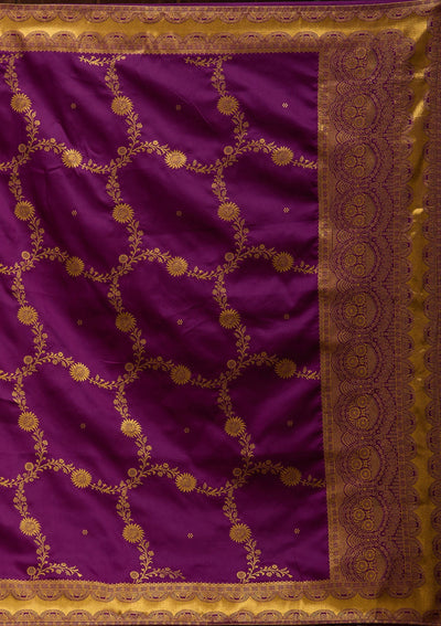 Beige  Banarasi Readymade Lehenga-Koskii