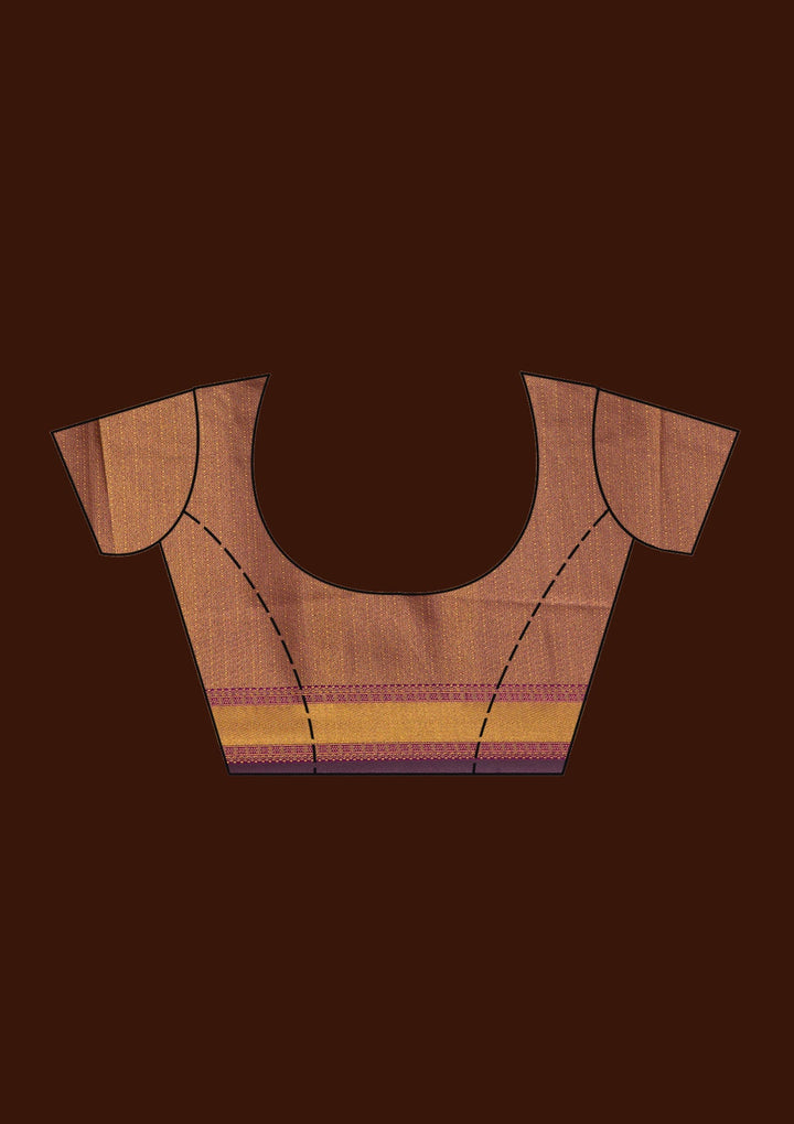 Beige  Banarasi Readymade Lehenga-Koskii